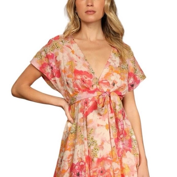 🌸 FREE PEOPLE FREDDY TIE MINI DRESS 🌸 - Picture 1 of 5